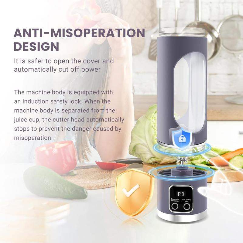 Hardonia portable USB-C rechargeable blender with anti-misoperation design for safe and easy blending