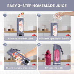Ultra-Portable USB-C Rechargeable Blender - 500ML Travel Juicer for Delicious Shakes, Smoothies & Fresh Juices! thumbnail 7