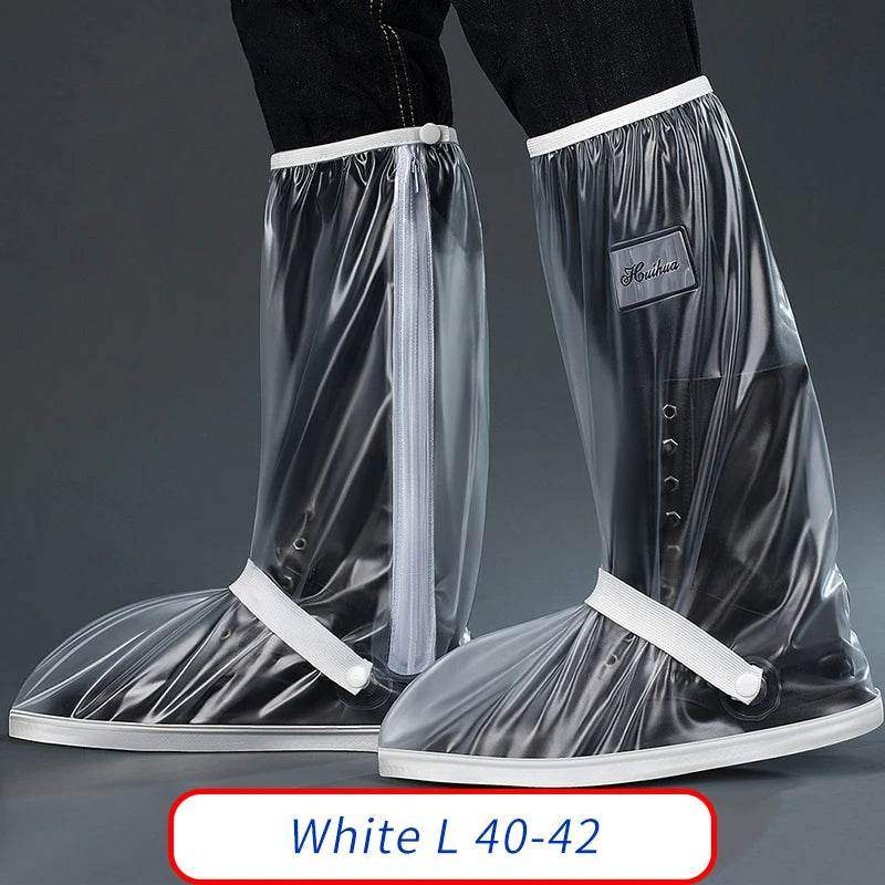 Transparent Waterproof Shoe Covers – Mid-Calf Rain Protection with Anti-Slip Soles - Hardonia