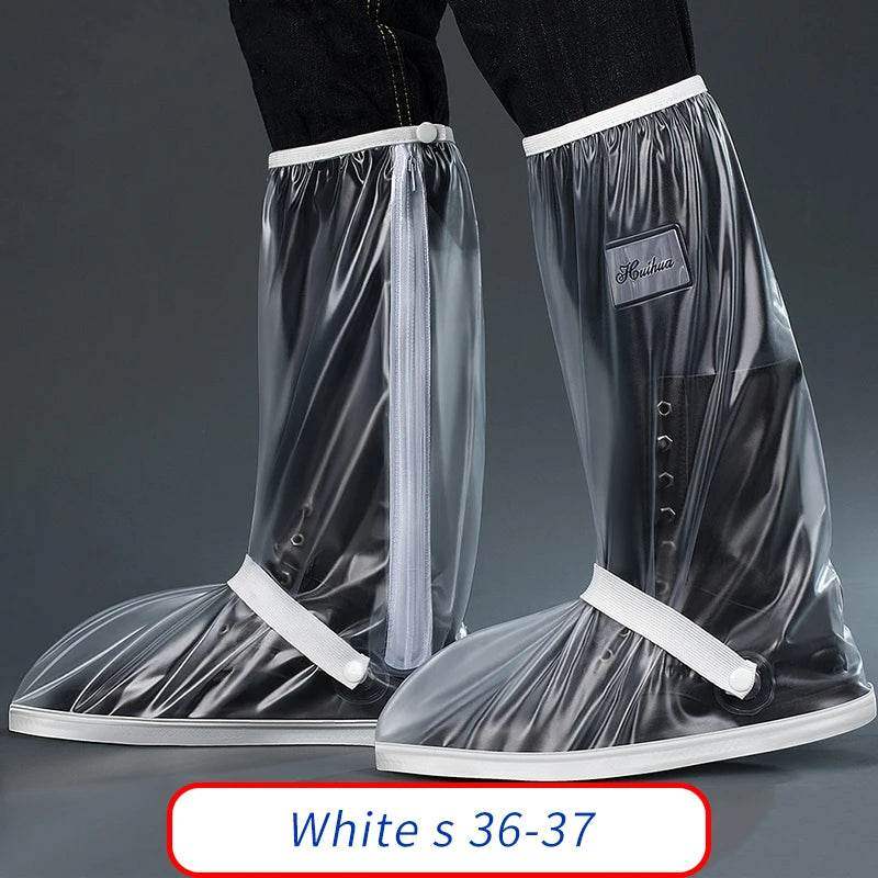 Transparent Waterproof Shoe Covers – Mid-Calf Rain Protection with Anti-Slip Soles - Hardonia