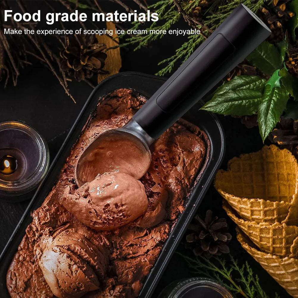 Rechargeable Heated Ice Cream Scoop – Electric Scooper with LED Display, Easy Scooping for Hard Ice Cream, Seniors & Kids - Hardonia