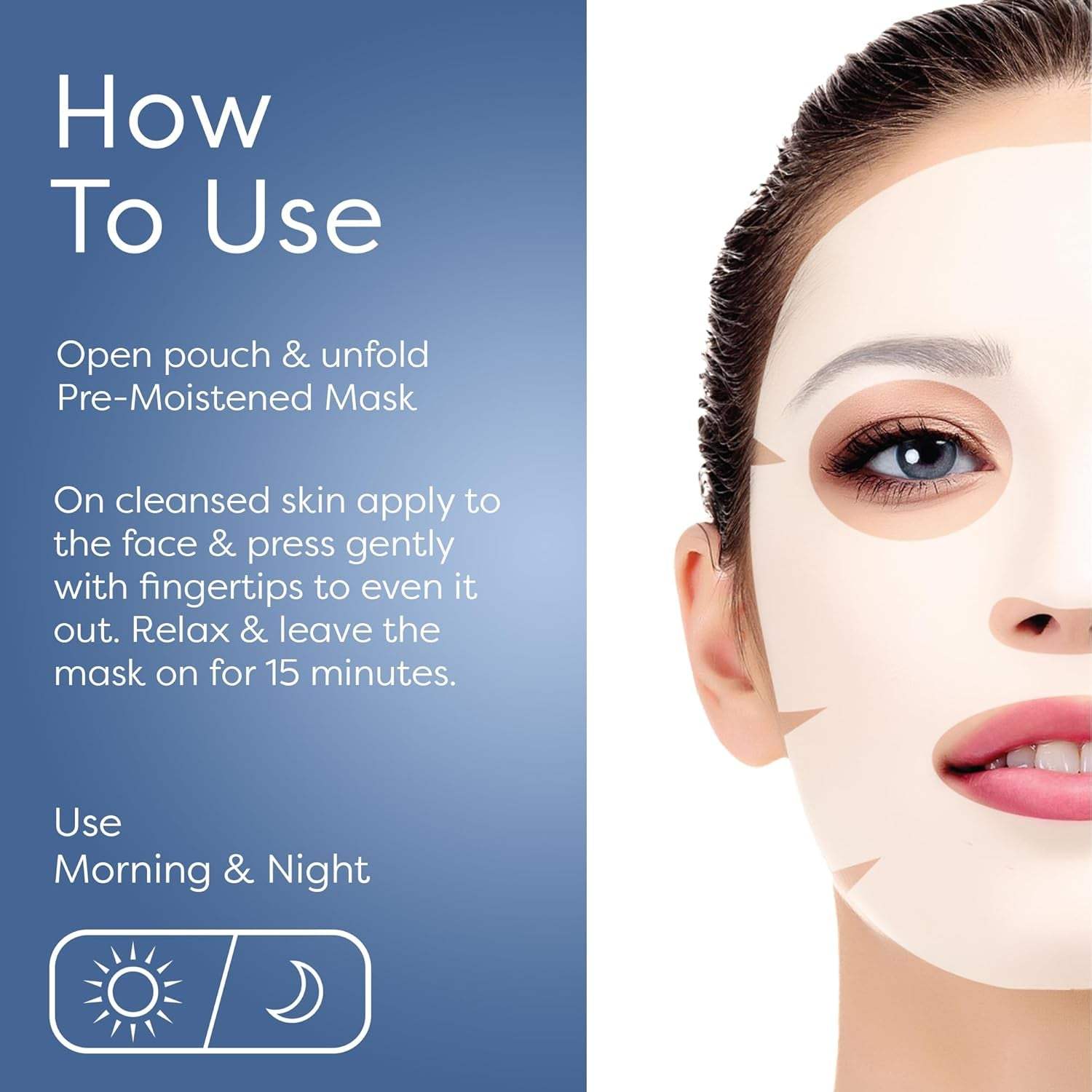 Skinlab collagen mask sheets instructions for use on pre-moistened skin for optimal results.