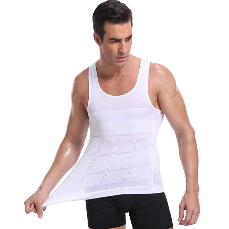 Men’s Neoprene Thermo Sweat Body Shaper Vest – Waist Trainer & Slimming Compression Shirt - Hardonia