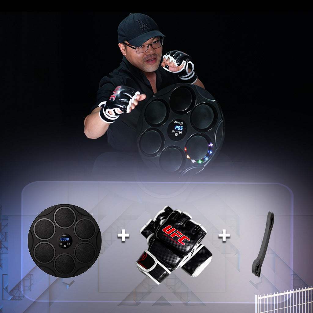 Hardonia smart boxing target for home workouts with illuminated touch sensors and training gloves
