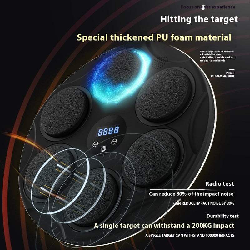 Smart boxing target for home workouts featuring thickened PU foam and noise reduction technology