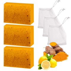 Revitalize Your Skin with 3PCS Turmeric Soap - Deep Cleansing & Moisturizing Body Wash for All Skin Types! thumbnail 6