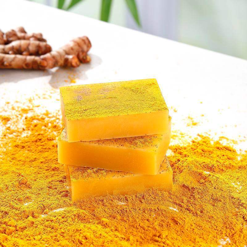 Revitalize Your Skin with 3PCS Turmeric Soap - Deep Cleansing & Moisturizing Body Wash for All Skin Types!
