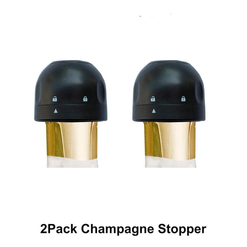 Champagne & Wine Bottle Stopper Set – Reusable Silicone Wine Savers, Leak-Proof Airtight Seal, Keeps Wine & Sparkling Fresh - Hardonia