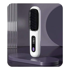 Wireless Hair Straightener Brush – 3D Anti-Scald Ionic Comb, Rapid Heating, USB Rechargeable Portable Styling Tool thumbnail 7