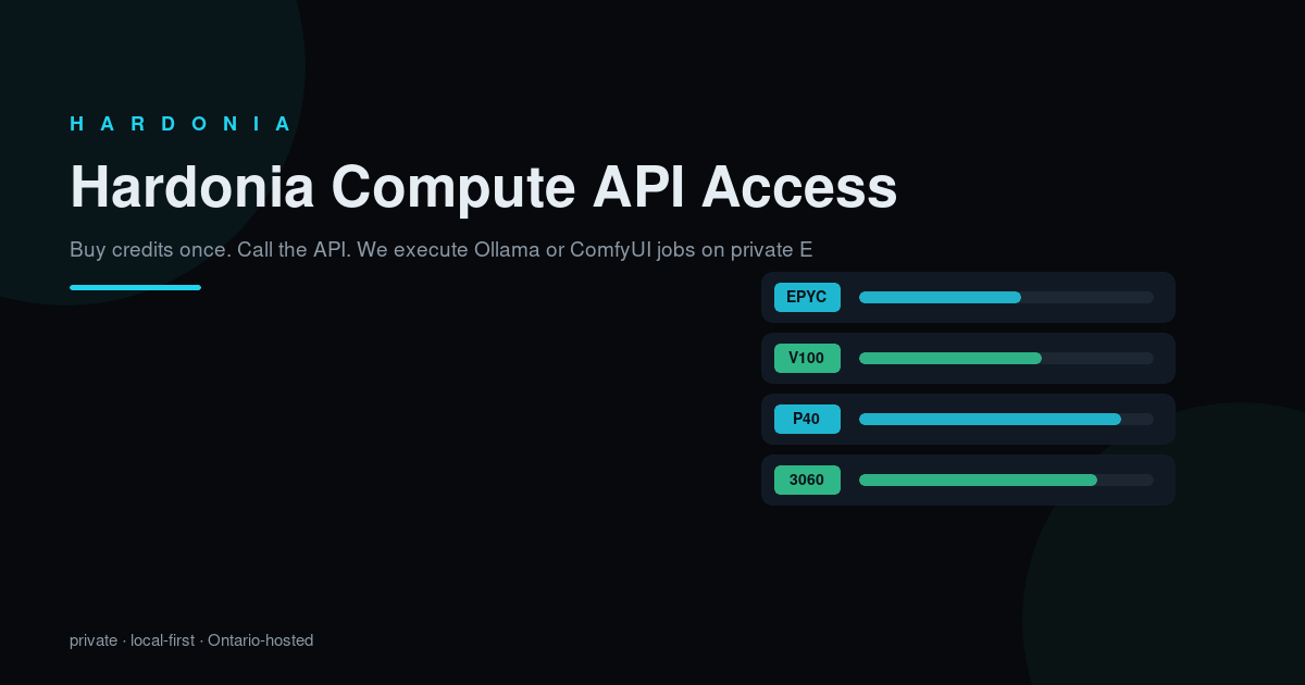 Hardonia Compute API Access